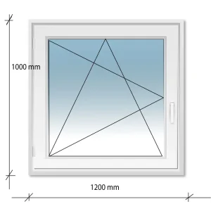 120x100bny műanyag ablak